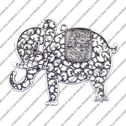 Pendant. Fashion Zinc Alloy jewelry findings.Animal 80x66mm. Sold by KG