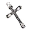 Pendant. Fashion Zinc Alloy jewelry findings.Cross 39x62mm. Sold by KG
