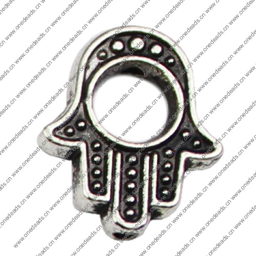 Beads. Fashion Zinc Alloy jewelry findings.16x13mm. Hole size:2mm. Sold by KG