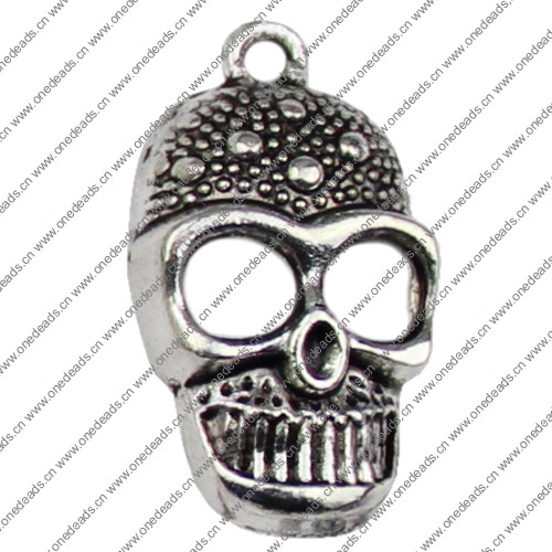 Pendant. Fashion Zinc Alloy jewelry findings.Skeleton 29x16mm. Sold by KG