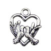 Pendant. Fashion Zinc Alloy jewelry findings. Heart 19x16mm. Sold by KG
