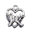 Pendant. Fashion Zinc Alloy jewelry findings. Heart 19x16mm. Sold by KG