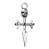 Pendant. Fashion Zinc Alloy jewelry findings. Cross 63x28mm. Sold by KG
