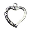 Pendant. Fashion Zinc Alloy jewelry findings. Heart 25x22mm. Sold by KG
