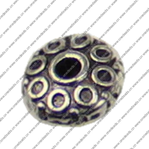 Beads. Fashion Zinc Alloy jewelry findings.8.5x4mm. Hole size:2mm. Sold by KG