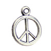 Pendant. Fashion Zinc Alloy jewelry findings. Peace 18x14mm. Sold by KG
