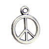 Pendant. Fashion Zinc Alloy jewelry findings. Peace 18x14mm. Sold by KG