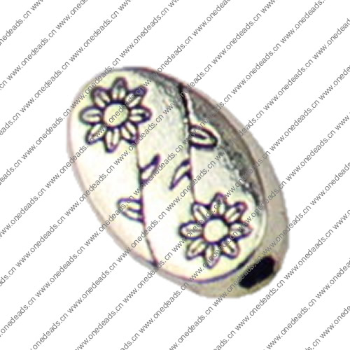 Beads. Fashion Zinc Alloy jewelry findings. 11x6.5mm. Hole size:2mm. Sold by KG