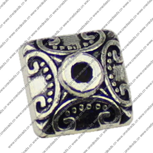 Beads. Fashion Zinc Alloy jewelry findings. 10x10mm. Hole size:2mm. Sold by KG