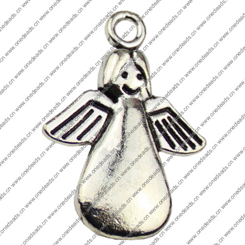 Pendant. Fashion Zinc Alloy jewelry findings. Angel 34x24mm. Sold by KG
