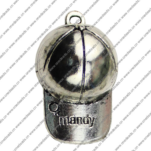 Pendant. Fashion Zinc Alloy jewelry findings. Cap 33x23mm. Sold by KG