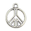 Pendant. Fashion Zinc Alloy jewelry findings. Peace 16x13mm. Sold by KG
