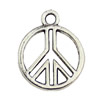 Pendant. Fashion Zinc Alloy jewelry findings. Peace 16x13mm. Sold by KG