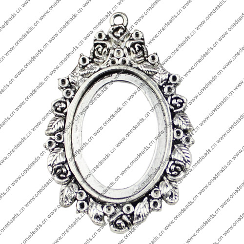 Zinc Alloy Cabochon Settings. Fashion Jewelry Findings.63x42mm Inner dia 27x36mm. Sold by KG