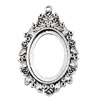 Zinc Alloy Cabochon Settings. Fashion Jewelry Findings.63x42mm Inner dia 27x36mm. Sold by KG
