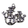 Pendant. Fashion Zinc Alloy jewelry findings. Snowman 24x20mm. Sold by KG
