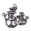 Pendant. Fashion Zinc Alloy jewelry findings. Snowman 24x20mm. Sold by KG