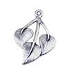 Pendant. Fashion Zinc Alloy jewelry findings. Leaf 31x23mm. Sold by KG
