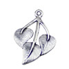 Pendant. Fashion Zinc Alloy jewelry findings. Leaf 31x23mm. Sold by KG