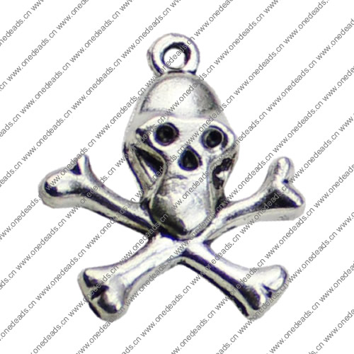 Pendant. Fashion Zinc Alloy jewelry findings. Skeleton 24x20.5mm. Sold by KG