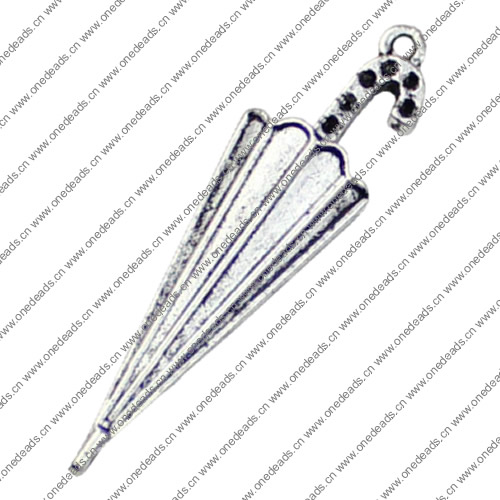 Pendant. Fashion Zinc Alloy jewelry findings. Umbrella 42x11mm. Sold by KG