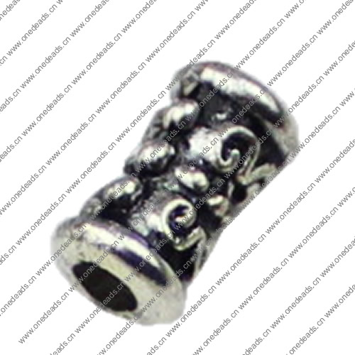 Beads. Fashion Zinc Alloy jewelry findings.9x5mm. Hole size:2mm. Sold by KG