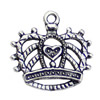 Pendant. Fashion Zinc Alloy jewelry findings. Crown 20x21mm. Sold by KG