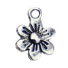 Pendant. Fashion Zinc Alloy jewelry findings. Flower 13x9mm. Sold by KG
