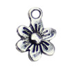 Pendant. Fashion Zinc Alloy jewelry findings. Flower 13x9mm. Sold by KG