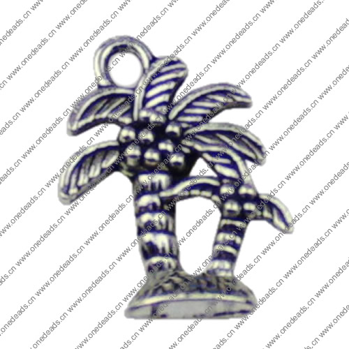 Pendant. Fashion Zinc Alloy jewelry findings. Tree 18x14mm. Sold by KG
