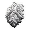 Pendant. Fashion Zinc Alloy jewelry findings. Leaf 48x35mm. Sold by KG
