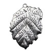 Pendant. Fashion Zinc Alloy jewelry findings. Leaf 48x35mm. Sold by KG