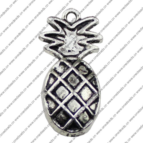 Pendant. Fashion Zinc Alloy jewelry findings. Fruit 24.5x11mm. Sold by KG