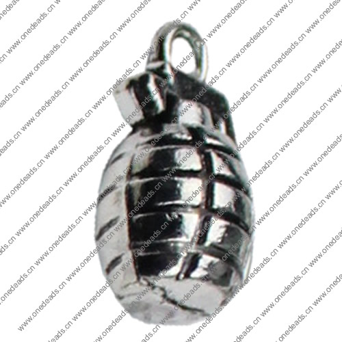 Pendant. Fashion Zinc Alloy jewelry findings. Bomb 22.5x13mm. Sold by KG
