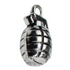 Pendant. Fashion Zinc Alloy jewelry findings. Bomb 22.5x13mm. Sold by KG
