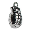 Pendant. Fashion Zinc Alloy jewelry findings. Bomb 22.5x13mm. Sold by KG