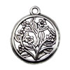 Pendant. Fashion Zinc Alloy jewelry findings. Round 27x22.5mm. Sold by KG
