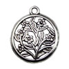 Pendant. Fashion Zinc Alloy jewelry findings. Round 27x22.5mm. Sold by KG