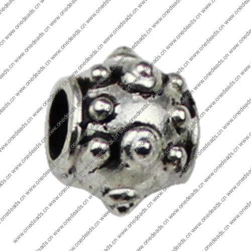 Beads. Fashion Zinc Alloy jewelry findings.8x9.5mm. Hole size:3mm. Sold by KG
