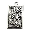 Pendant. Fashion Zinc Alloy jewelry findings. 42.5x24mm. Sold by KG