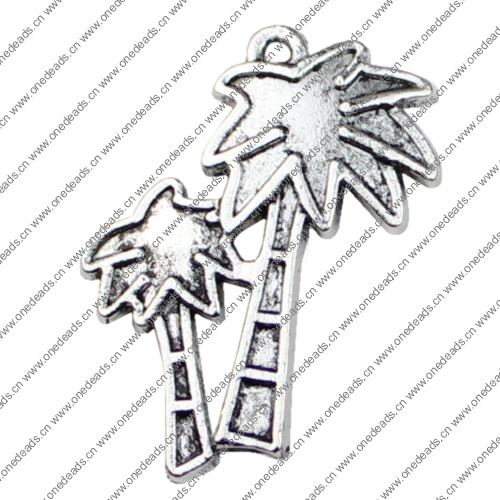 Pendant. Fashion Zinc Alloy jewelry findings. Tree 26x20mm. Sold by KG