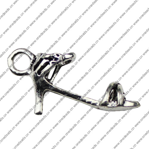 Pendant. Fashion Zinc Alloy jewelry findings. Shoes 29x15mm. Sold by KG
