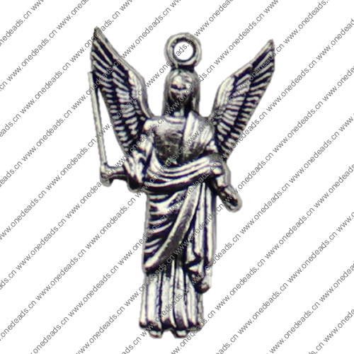 Pendant. Fashion Zinc Alloy jewelry findings. Angel 25x16mm. Sold by KG