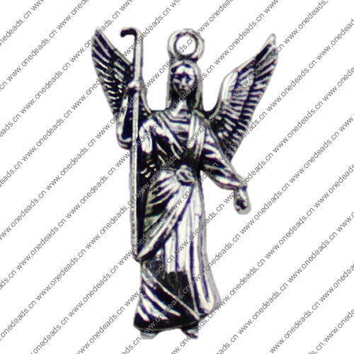 Pendant. Fashion Zinc Alloy jewelry findings. Angel 26x16mm. Sold by KG