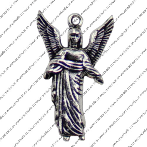 Pendant. Fashion Zinc Alloy jewelry findings. Angel 26x16mm. Sold by KG