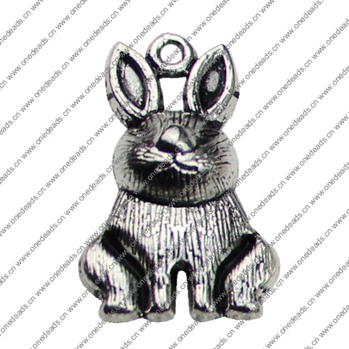 Pendant. Fashion Zinc Alloy jewelry findings.Animal 27.5x16mm. Sold by KG