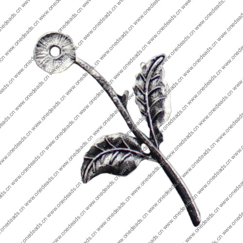 Pendant. Fashion Zinc Alloy jewelry findings.Flower 49x30mm. Sold by KG