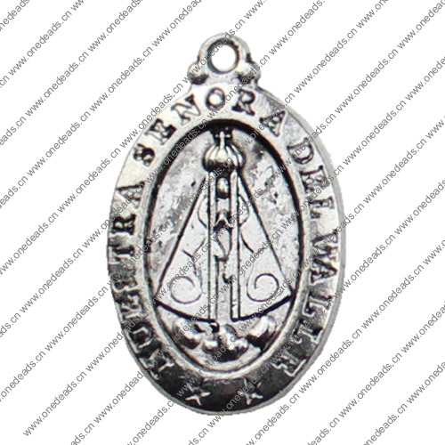 Pendant. Fashion Zinc Alloy jewelry findings.23x14.5mm. Sold by KG
