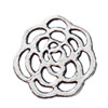Pendant. Fashion Zinc Alloy jewelry findings. Flower 16x16mm. Sold by KG
