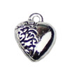 Pendant. Fashion Zinc Alloy jewelry findings.Heart 12x9mm. Sold by KG
